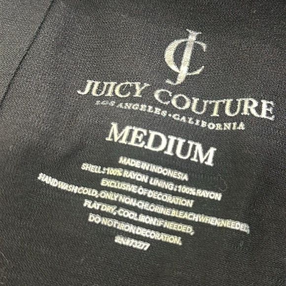 Juicy Couture Silver Scoop Neck Black  Over Flap Evening Dress Size Medium - Picture 7 of 7